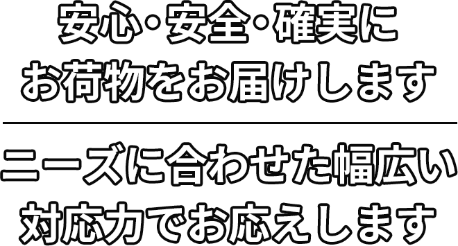 ご指定の場所まで安全にお届け